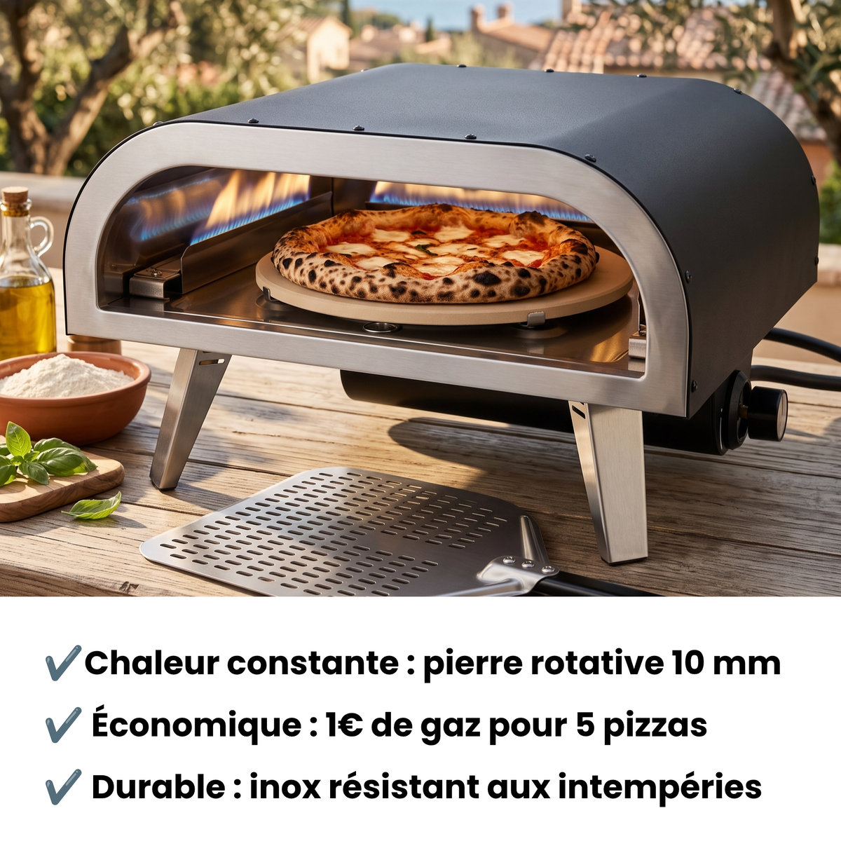 Four à Pizza à Gaz 30 cm (12") | Fiamma La Dolce Crosta